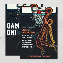 Convites Festa de Aniversário do Arremesso de Basquete