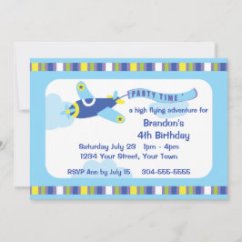 Convites Festa de aniversário do avião
