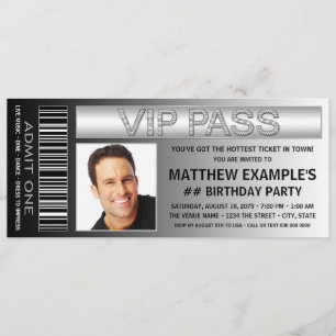 Convites Festa de aniversário do Bilhete de Mans