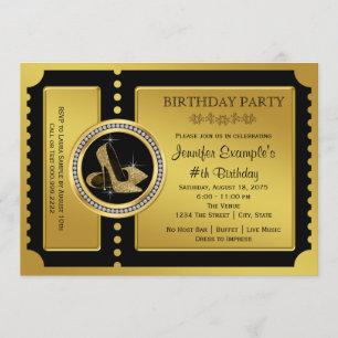 Convites Festa de aniversário do Calçado de alto nível Dour