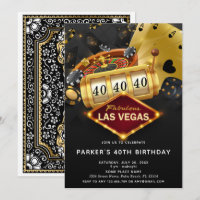 Festa de aniversário do Casino de Las Vegas Dourad