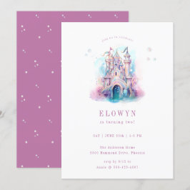 Convites Festa de aniversário do Castelo Mermaid