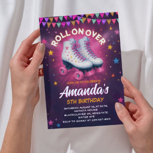 Convites Festa de aniversário do cilindro Skate - Galáxia e