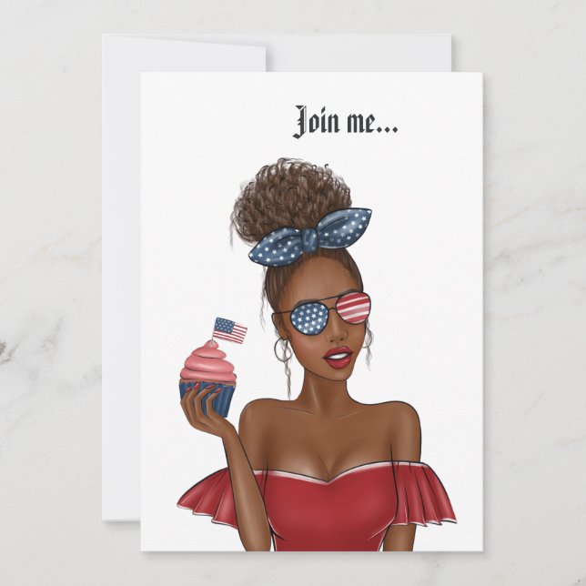 Convites festa de aniversário do Dia da Independência dos E (Frente)