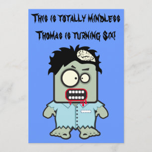 Convites Festa de aniversário do Dia das Bruxas do Zombie K