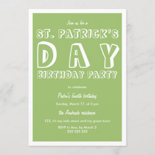 Convites festa de aniversário do Dia de São Patrício 40