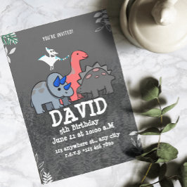 Convites Festa de aniversário do dinossauro