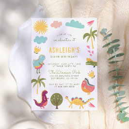 Convites Festa de aniversário do dinossauro | Aniversário d