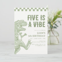 Festa de Aniversário do Dinossauro T Rex Verde Ret