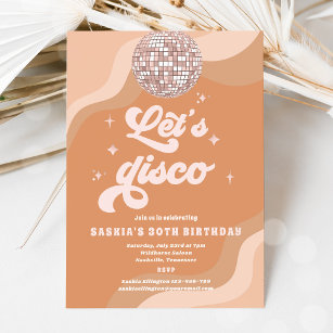 Convites Festa de aniversário do Disco do Vamos Groovy Retr