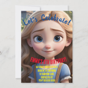 Convites Festa de aniversário do estilo de aparência animad