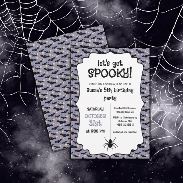 Convites Festa de aniversário do Halloween de Kawaii (Criador carregado)