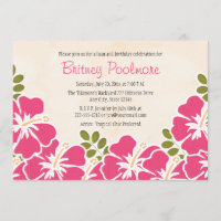 Festa de aniversário do Havaí de Fuchsia Hibiscus