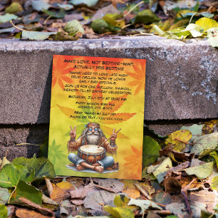 Convites Festa de aniversário do Homem-Hippie