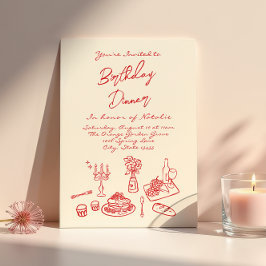 Convites Festa de Aniversário do Janto de Aniversário do De