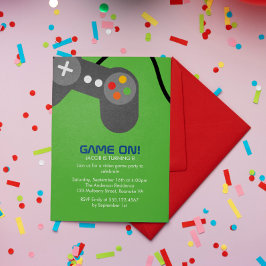 Convites Festa de aniversário do jogador de vídeo