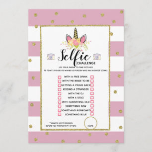 Convites Festa de aniversário do jogo do desafio de Selfie