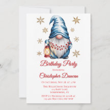 Festa de Aniversário do Menino com Gnome de Natal 