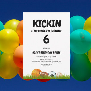 Convites Festa de Aniversário do Menino Kickin it Up