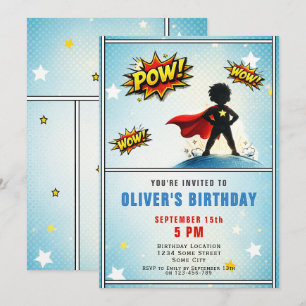 Convites Festa de Aniversário do Menino Super-Herói