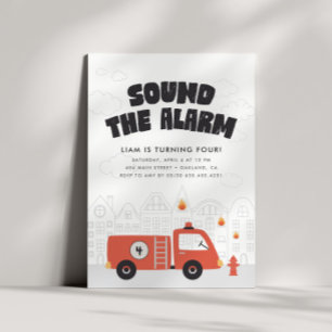 Convites Festa de aniversário do Motor de Bombeiros de Cami