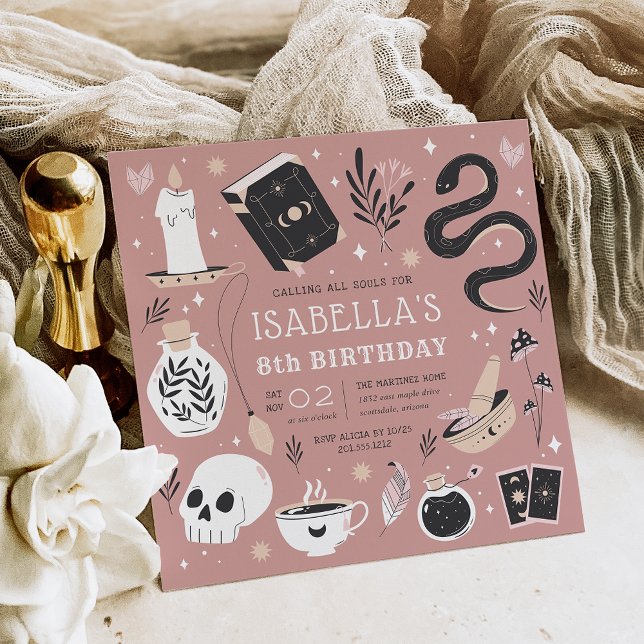 Convites Festa de aniversário do Mystical Crystal Fortune T (Criador carregado)