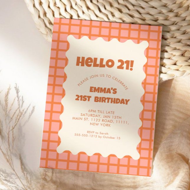 Convites Festa de aniversário do Padrão do Verificador de G (Criador carregado)