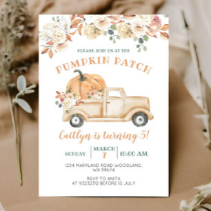 Convites Festa de aniversário do Patch do Caminhão de Bombe