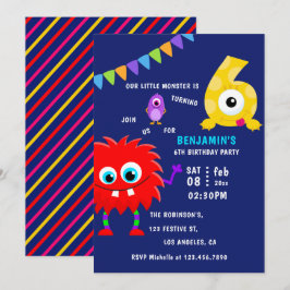 Convites Festa de aniversário do Pequeno Monstro