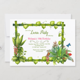 Convites Festa de aniversário do Quadro Tiki