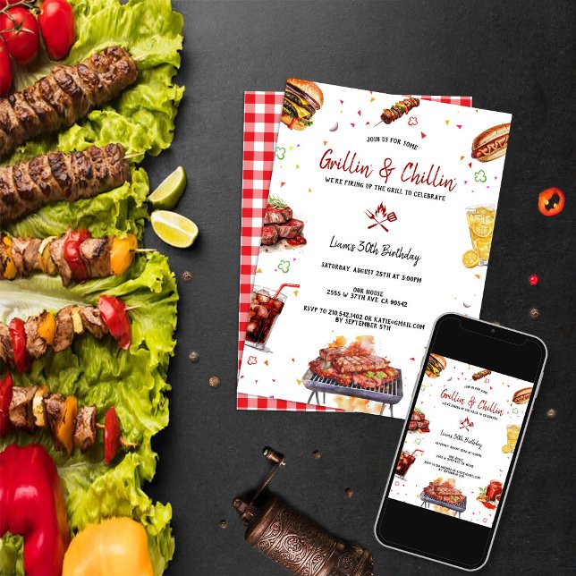 Convites Festa de aniversário do quintal do CHURRASCO (Criador carregado)