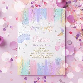 Convites Festa de aniversário do Sleepover Sleepover Partid