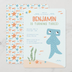 Convites Festa de Aniversário do Slumberkins Hammerhead