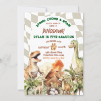 Festa de aniversário do Stomp Chomp Roar Dinossaur