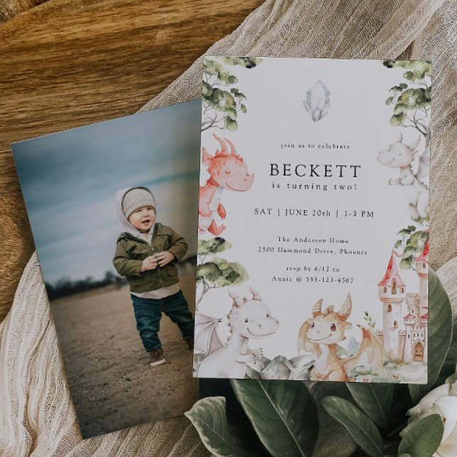 Convites Festa de aniversário do Tema do Dragão (Criador carregado)