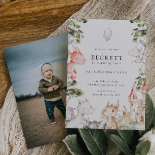 Convites Festa de aniversário do Tema do Dragão