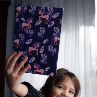 Convites Festa de aniversário do Unicorn Crystals