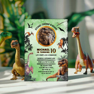 Convites Festa de Aniversário dos Dinossauros Jurássicos St