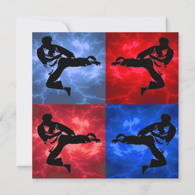 Convites Festa de aniversário dos meninos do karaté (Frente)