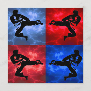 Convites Festa de aniversário dos meninos do karaté