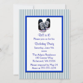 Convites Festa de aniversário dos tênis