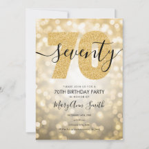 Festa de aniversário Dourada Elegante 