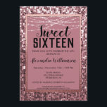 Convites Festa de aniversário Dourada Sequin/Glitter Sweet<br><div class="desc">Rosa Dourado Sequin/Glitter Sweet 16 Convite de aniversário apresenta muitas sequências brilhantes roxas! Personalize facilmente seu convite usando nossa ferramenta de design fácil utilização. As fontes e as cores da fonte podem ser alteradas usando a opção "personalizar mais" na ferramenta design. Se precisar de assistência ou estiver procurando por itens...</div>
