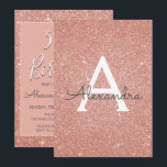 Convites Festa de aniversário Dourada Sparkle Glitter 50ª r<br><div class="desc">Rosa Dourado Sparkle Glitter Girly Festa de aniversário Nome do Monograma e 50º Convite de aniversário inicial. Este convite de 50 anos é perfeito para o Rosa Dourado Sparkle Glitter Girly Party, que quer comemorar em Rosa Rosa Rosa Dourada. Os produtos correspondentes personalizados podem ser criados pelo Designer por solicitação....</div>