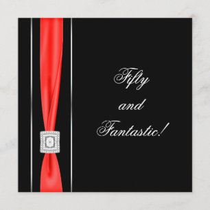 Convites Festa de aniversário elegante da mulher vermelha