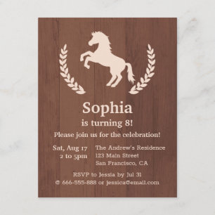 Convites Festa de aniversário elegante da silhueta do