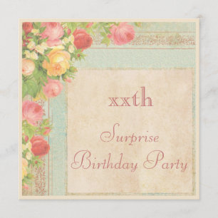 Convites Festa de aniversário elegante da surpresa dos