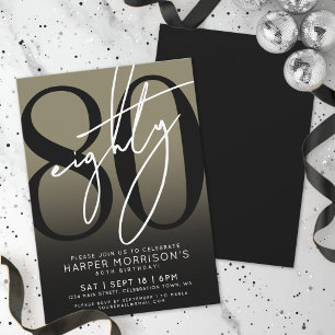 Convites Festa de aniversário Elegante de Oitava Dourada