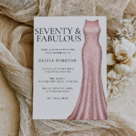 Convites Festa de aniversário Elegante Dourada de Vestidos 