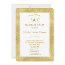 Festa de aniversário Elegante Dourada e White Bord